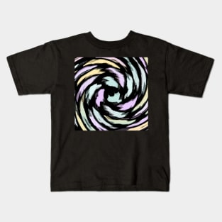 Swirl Of Pastel Hearts Pattern Kids T-Shirt